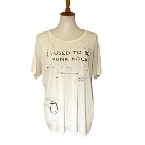 R13 Punk Rock Scribble Boy Graphic T-Shirt  Japanese Jersey – Small